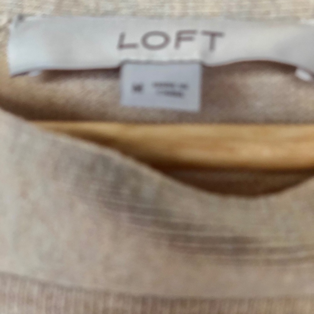 SOLD!   LOFT | Shoulder Button Tunic Sweater Oat - Picture 6 of 6